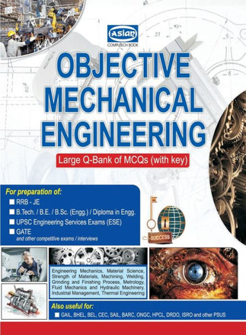 Q-Bank Mcqs Rrb With Key Mechanical Engg. Objective