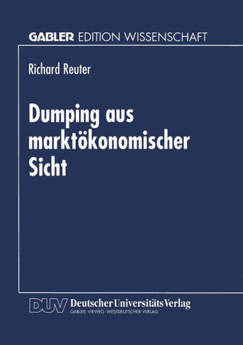 Dumping Aus Marktökonomischer Sicht