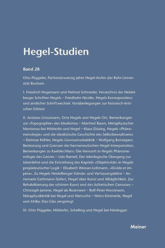 Hegel-Studien / Hegel-Studien