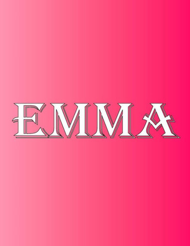 Emma: 100 Pages 8.5 X 11 Personalized Name On Notebook College Ruled Line Paper