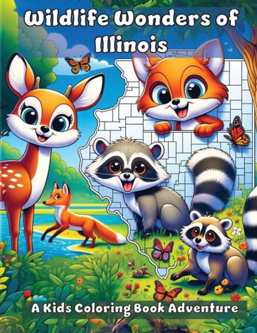Wildlife Wonders of Illinois: A Kids Coloring Book Adventure
