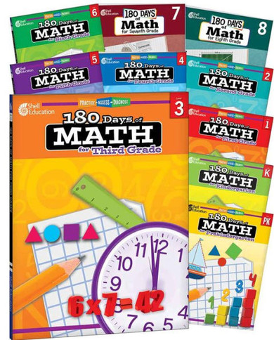 180 Days(tm) Math Pk-8: 10-Book Set: Practice, Assess, Diagnose
