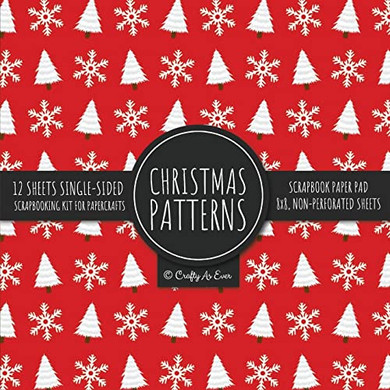 Christmas Scrapbook Paper Pad: Christmas Background 8X8 Decorative Paper Design Scrapbooking Kit For Cardmaking, Diy Crafts, Creative Projects