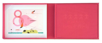 Charles Harper's Birds & Words: W Flamingo Print [With Flamingo Print]