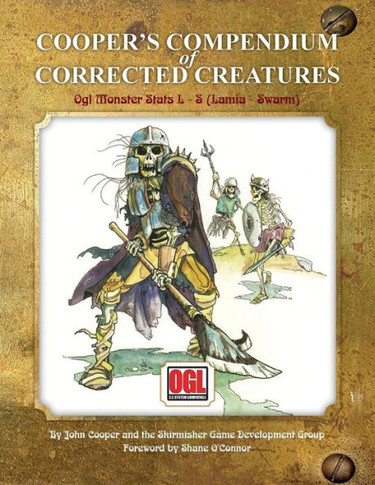 Cooper's Compendium of Corrected Creatures: OGL Monster Stats L - S (Lamia - Swarm)