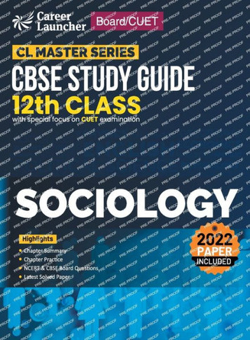 Board Plus CUET 2023 CL Master Series - CBSE Study Guide - Class 12 - Sociology