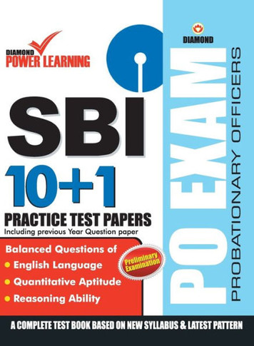 SBI - PO (Recruitment of Probationary Officers) ENGLISH