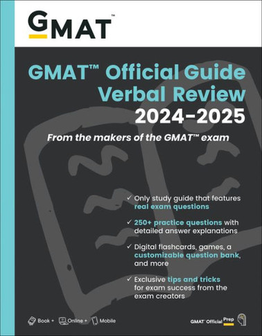 GMAT Official Guide Verbal Review 2024-2025: Book + Online Question Bank