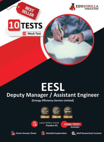 EESL Deputy Manager/Assistant Manager Recruitment Exam - 10 Full Length Mock Tests (1200 Solved Objective Questions) with Free Access to Online Tests