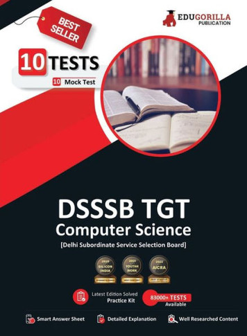 DSSSB TGT Computer Science Exam Prep Book 2023 (English Edition) : Trained Graduate Teacher (Concerned Subject - Section B) - 12 Practice Tests