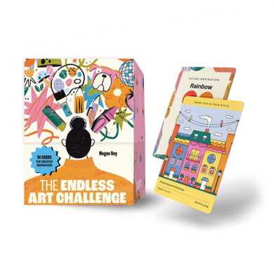 ENDLESS ART CHALLENGE CARD DECK : 90 Creativity Prompt Cards Overall 25,000 Combinations! For... Never-ending Art Inspiration Gift for Creatives