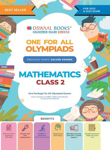 Oswaal One For All Olympiad Previous Years’ Solved Papers, Class-2 Mathematics Book (Useful book for all Olympiads) (For 2023 Exam)