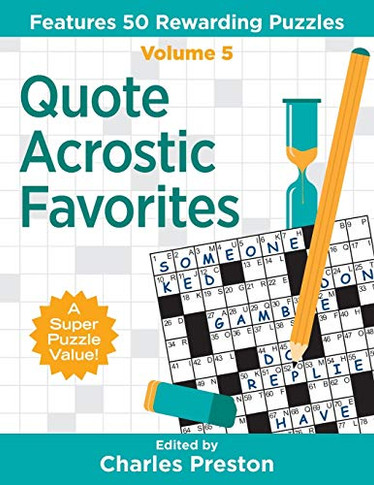 Quote Acrostic Favorites: Features 50 Rewarding Puzzles (Puzzle Books For Fun) - 9780998832296