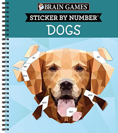 Brain Games - Sticker By Number: Dogs (28 Images To Sticker)