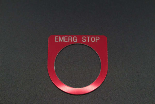 Cryovac Replacement Part - Name Plate - Emergency Stop - OEM Number ZFUR 662904012720