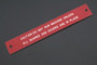 Cryovac Replacement Part - Name Plate - Caution - OEM Number FUR 70659