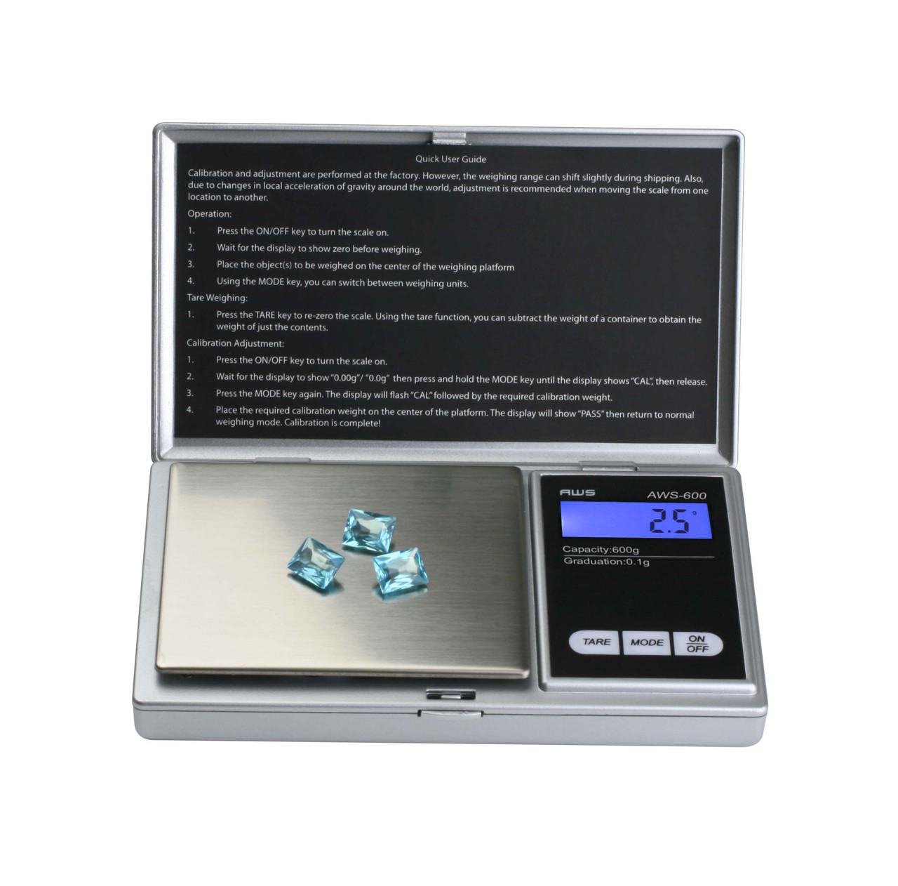 AWS MS-600 Digital Pocket Scale, 600 g x 0.1 g