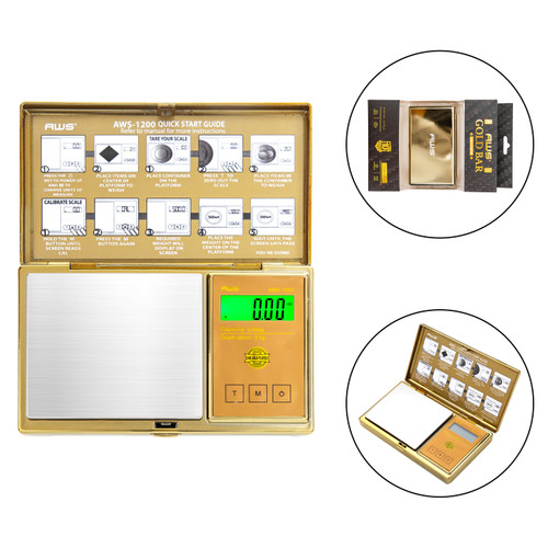 AWS 1200kg Gold Digital Pocket Scale Series (1200kg X 0.1g)