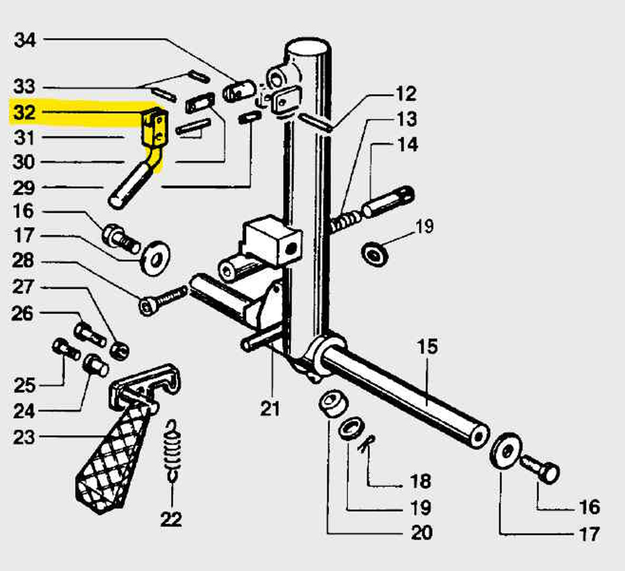 LEVER for some Coats® H.D. Truck/Bus Tire Machines. 3001030