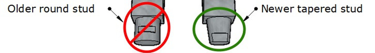 O.E.M. style Tire Changer Head (Mount / De-mount Shoe). Round-tapered stud. 8182788