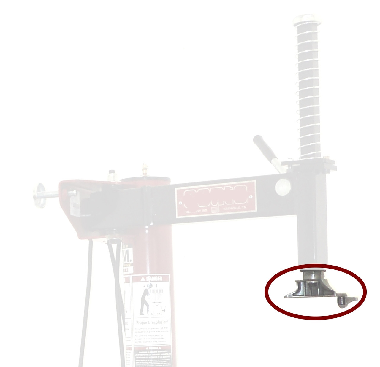 O.E.M. style Tire Changer Head (Mount / De-mount Shoe). Round-tapered stud. 8182788