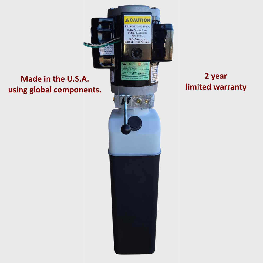 Auto Lift POWER UNIT, complete. 2 year warranty. Made in the USA