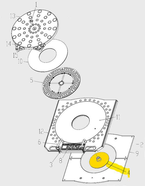 Weldment - Plate/Column, for SNA Turntable