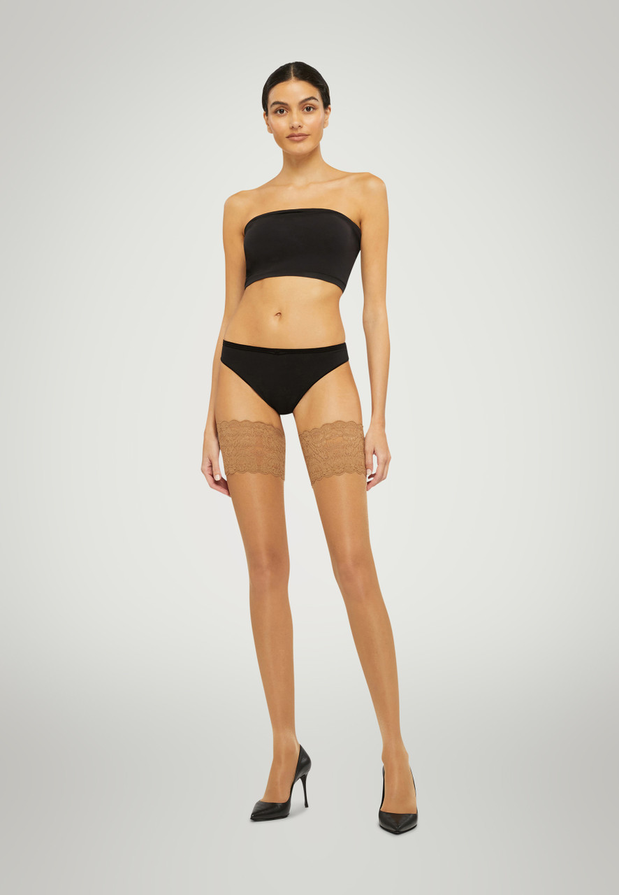 With Bow Wolford Satin Touch 20 Stay-up Thigh Highs In Gray Thigh High Stockings - Foto 5