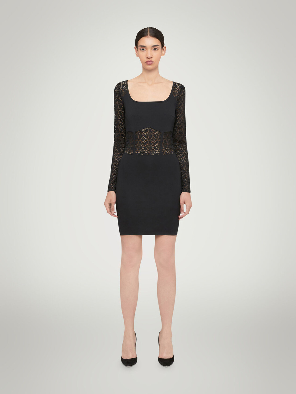 Intricate Sheer Pattern C S Dress