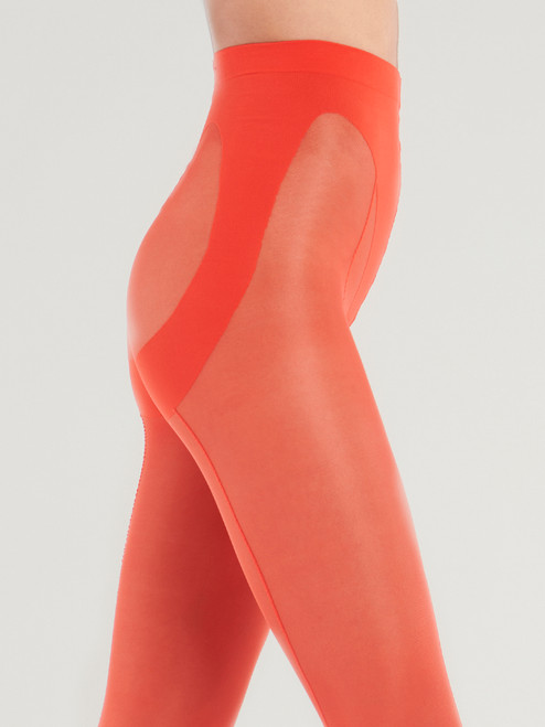 x Mugler A tights in orange - Wolford