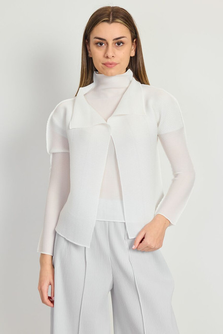 Frame Mesh Pleats Jacket