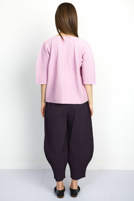 Stripe Pleats Button Top - Me Issey Miyake