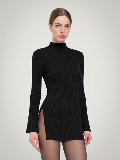 Merino Rib Top Long Sleeves - Wolford Store Sydney Australia