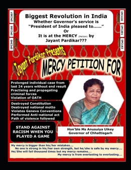 Mercy Petition for Hon'ble Ms Anusuiya Uikey, Governor of Chhattisgarh by Jayant Pardikar - Paperback