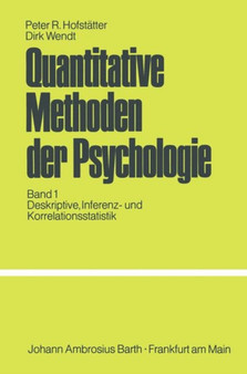 Quantitative Methoden der Psychologie : Eine Einfuhrung Band 1 Deskriptive, Inferenz- und Korrelationsstatistik