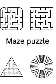 Maze puzzle game book by Ashish Nayak - Paperback