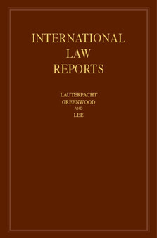 International Law Reports: Volume 156