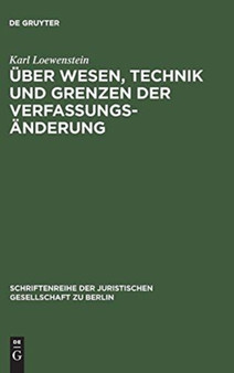 Uber Wesen, Technik und Grenzen der Verfassungsanderung : 6