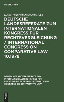 Deutsche Strafrechtliche Landesreferate Zum X. Internationalen Kongre?? Fur Rechtsvergleichung Budapest 1978 : 10