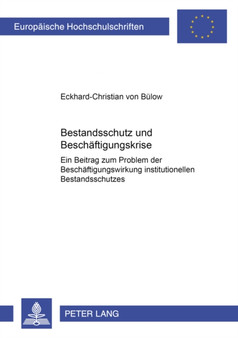 Bestandsschutz Und Beschaeftigungskrise : Ein Beitrag Zum Problem Der Beschaeftigungswirkung Institutionellen Bestandsschutzes- Dargestellt Am Beispiel Des Deutschen Kuendigungsschutzes Bei Betriebsbe : 3753