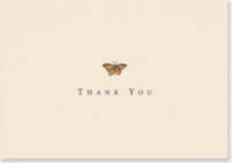 Thank You Notes Gold Butterfly