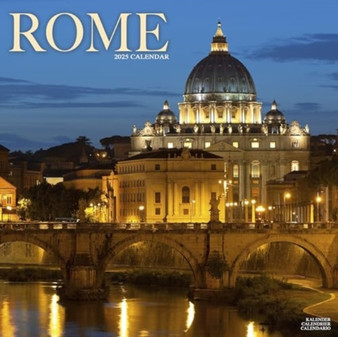 Rome Calendar 2025 Square Travel Wall Calendar - 16 Month