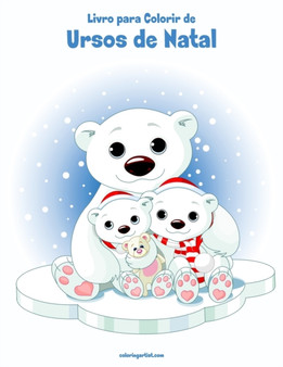 Livro para Colorir de Ursos de Natal : 1