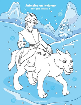 Animales en invierno libro para colorear 2 : 2