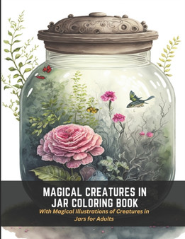 Magical Creatures in Jar Coloring Book : With Magical Illustrations of Creatures in Jars for Adults