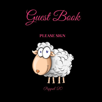Guest Book - Happy Sheep for Kids -For any occasion
