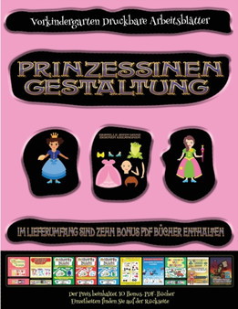 Vorkindergarten Druckbare Arbeitsblatter : Prinzessinen-Gestaltung - Ausschneiden und Einfugen