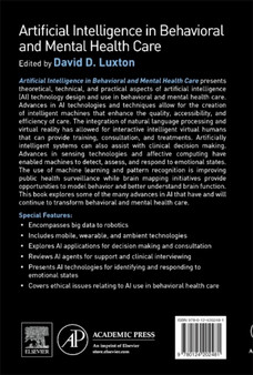 Artificial Intelligence in Behavioral and Mental Health Care by David D. Luxton - Hardback