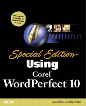 Special Edition Using Corel Wordperfect 10 by Laura Acklen - Paperback