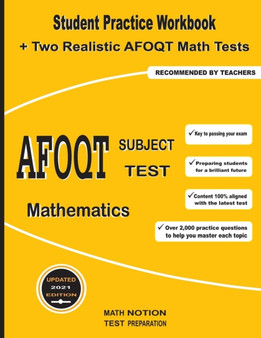 AFOQT Subject Test Mathematics : Student Practice Workbook + Two Realistic AFOQT Math Tests